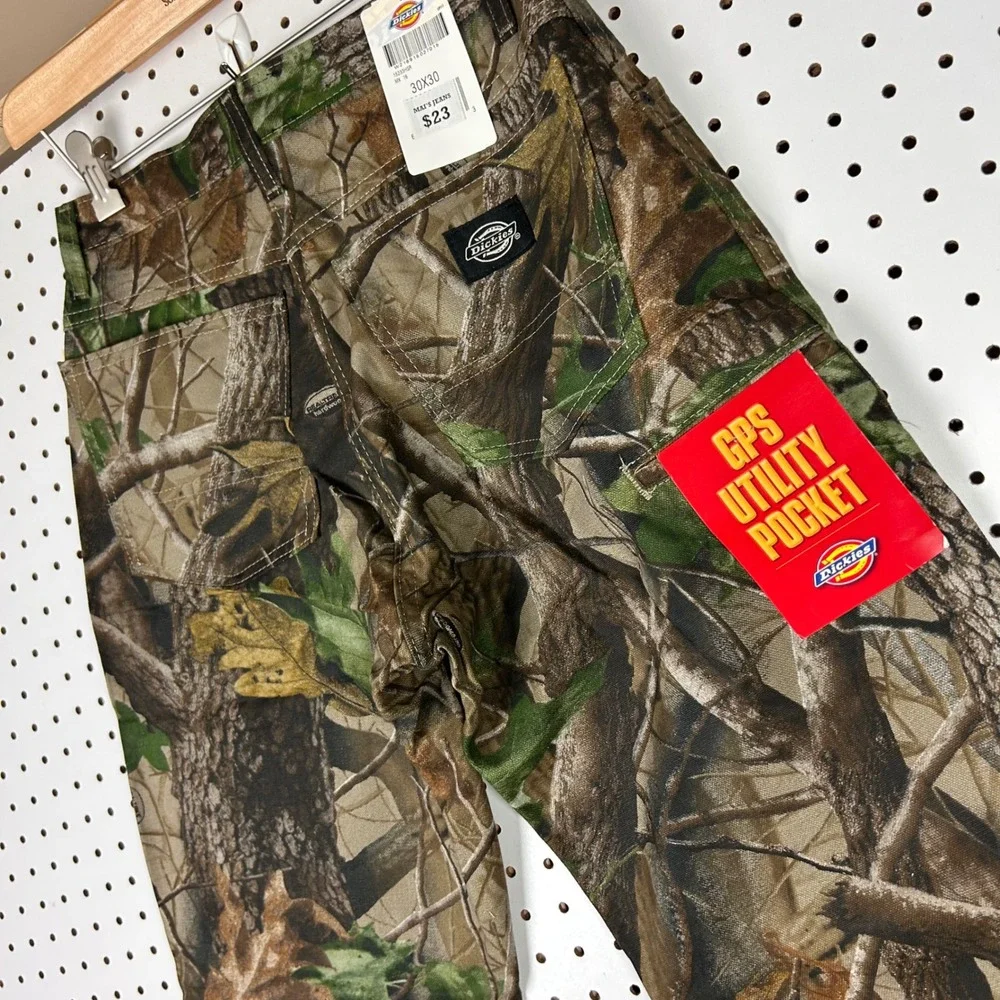 Dickies Mens 30x30 Realtree Camo Double Knee Hunting Jeans Deadstock 90s Cargo
